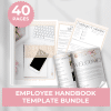 Employee Handbooks with HR Forms - Pink
