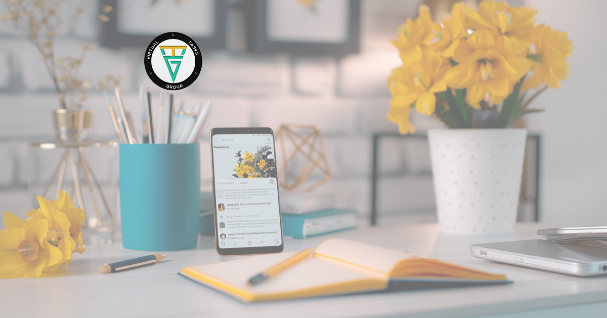 Smartphone displaying social media content on a styled desk, illustrating the question where should I actually show up and the need for a focused visibility strategy that helps entrepreneurs choose the right platforms, build credibility, and avoid constant content production.